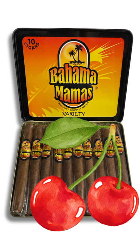 Bahama Mamas Cigarillos - Velikost balení: Balení 10ks, Příchuť: Cherry