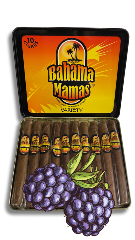 Bahama Mamas Cigarillos - Velikost balení: Balení 10ks, Příchuť: Blackberry