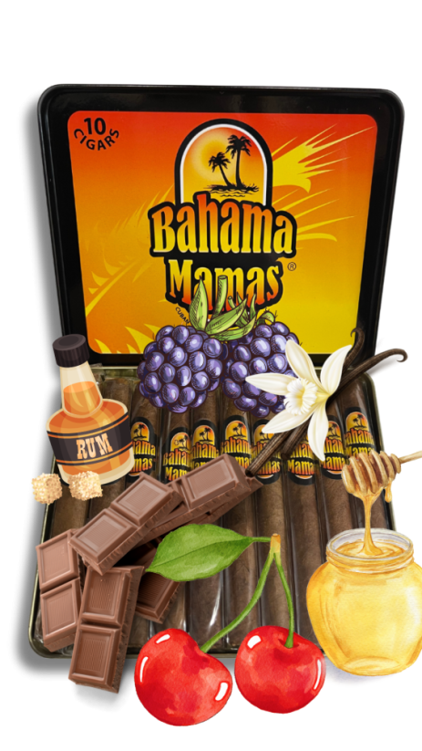 Bahama Mamas Cigarillos - Velikost balení: Balení 10ks, Příchuť: Variety